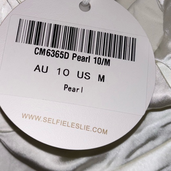 NWT SELFIE LESLIE Blaise asymmetrical Neckline maxi dress pearl - Picture 7 of 7